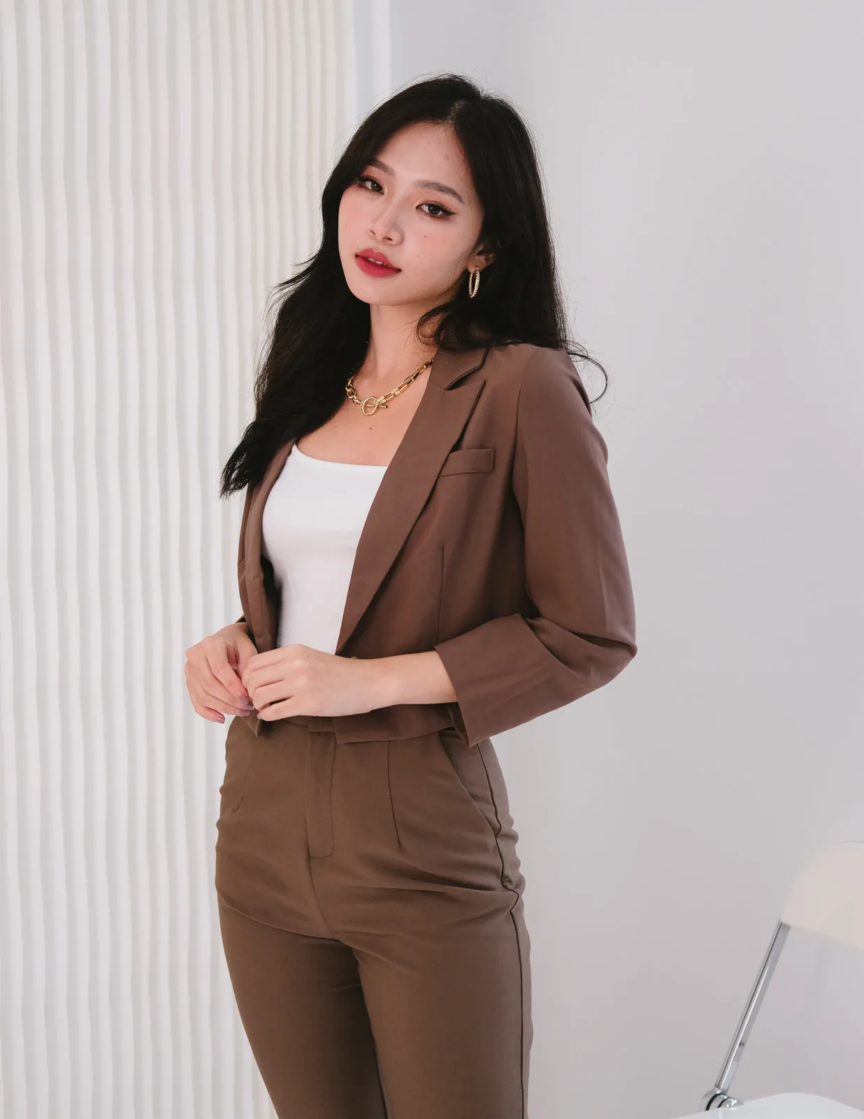 Tasha Blazer in Brown