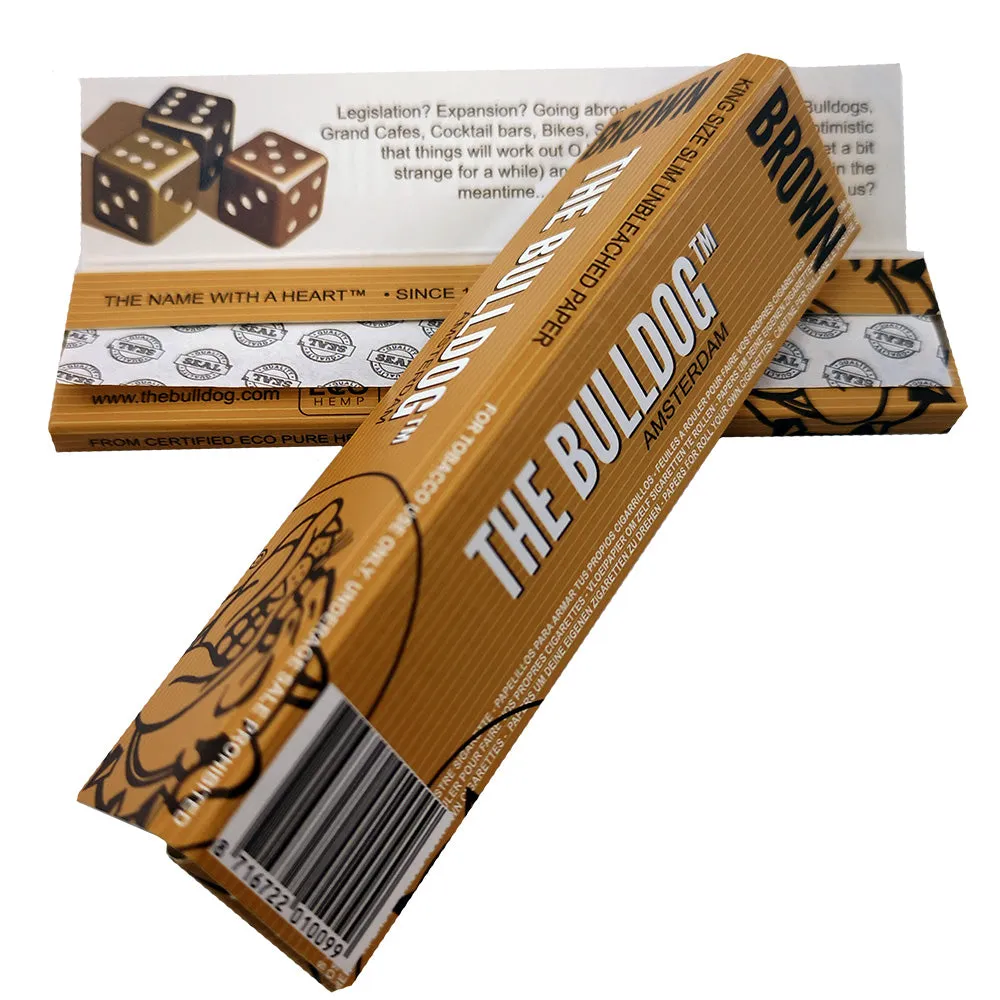 The Bulldog unbleached rolling paper