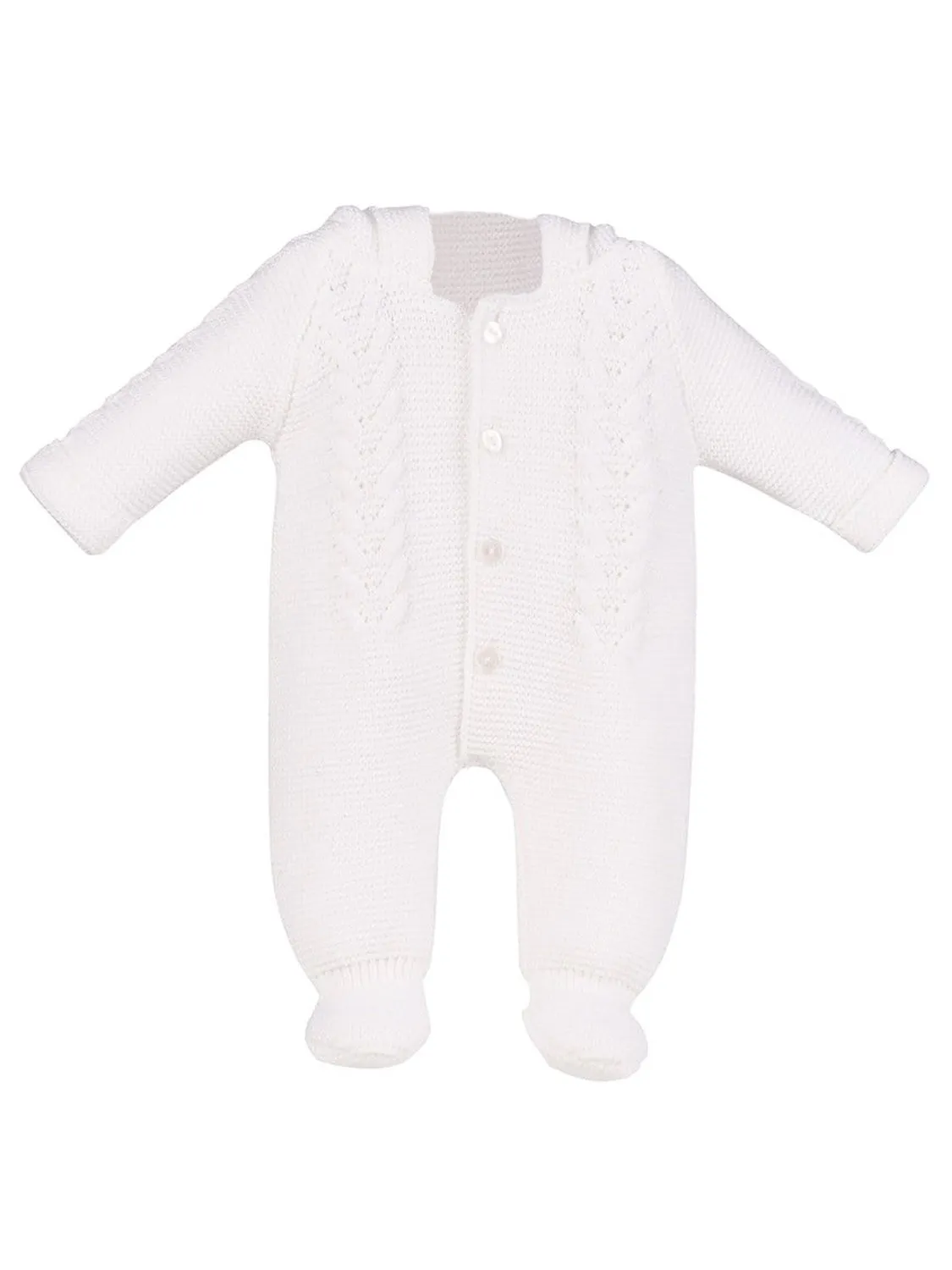 White Knitted Pramsuit