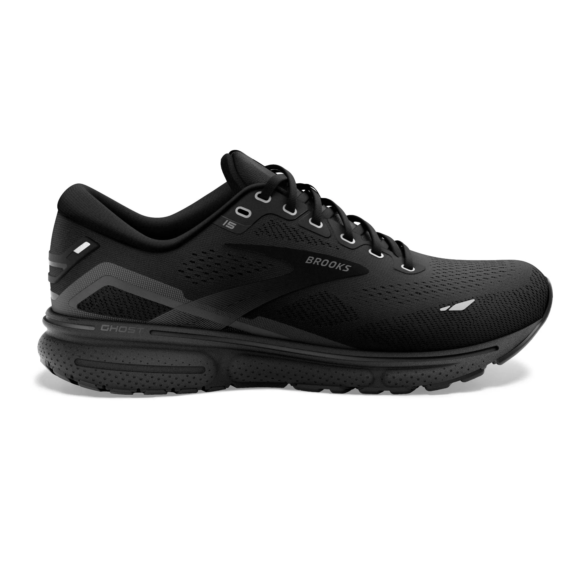 Optimized Title: Black Ghost 15 Womens Running Shoes - Ebony Detail