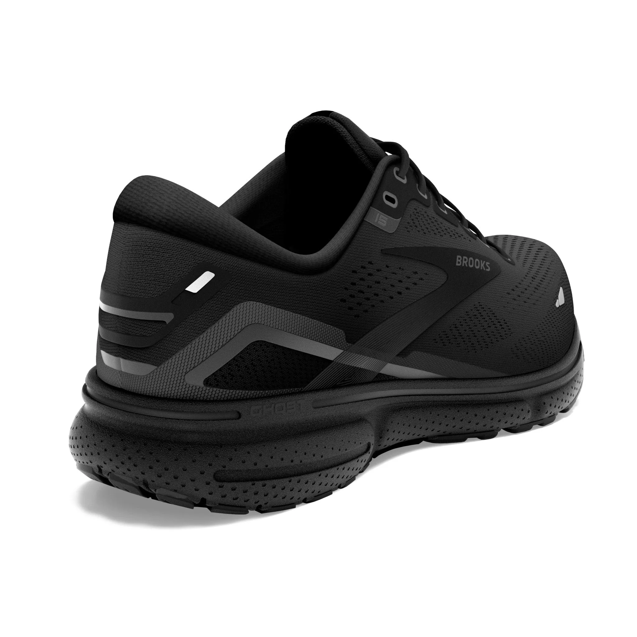 Optimized Title: Black Ghost 15 Womens Running Shoes - Ebony Detail