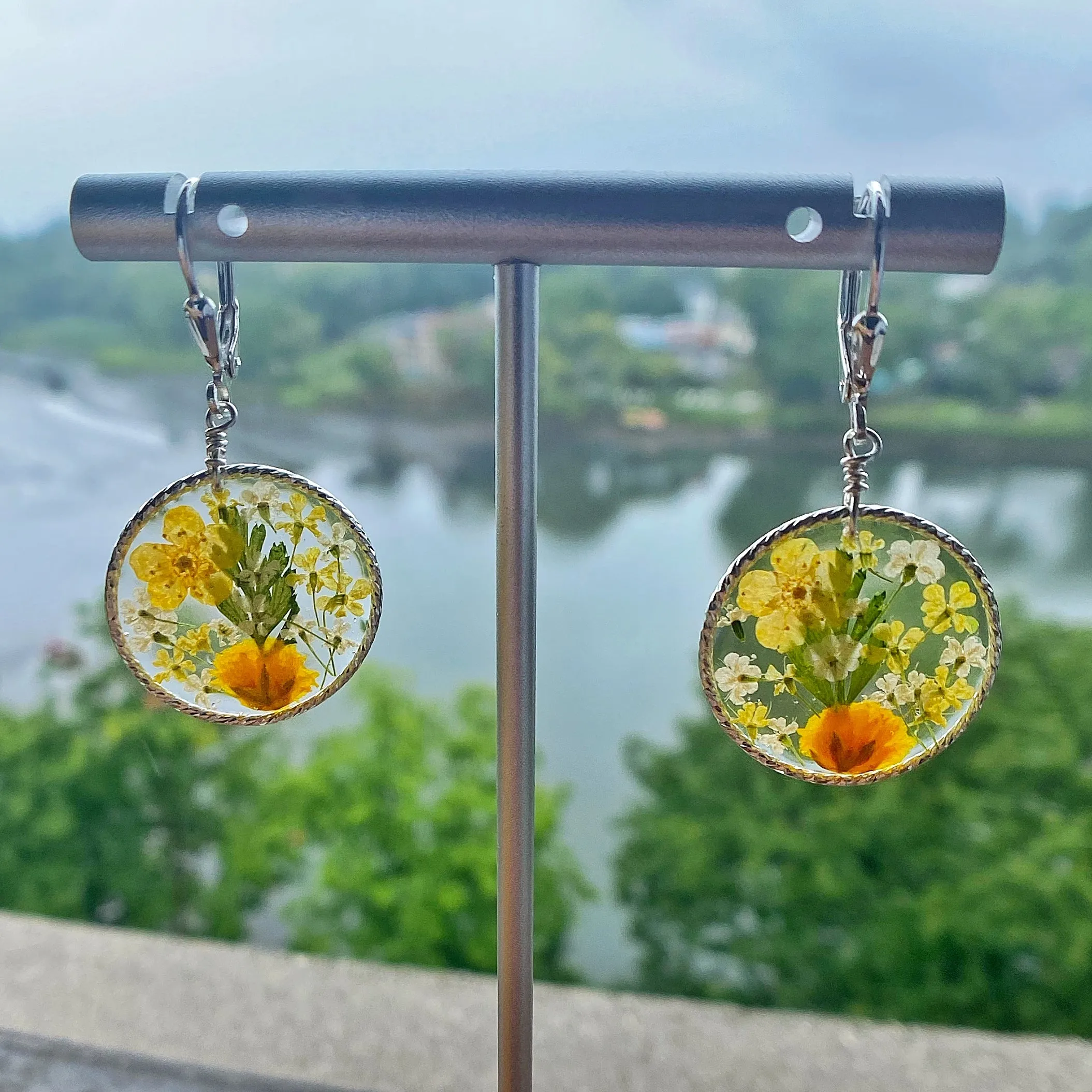 Yellow Botanical Garden Earrings - BG49