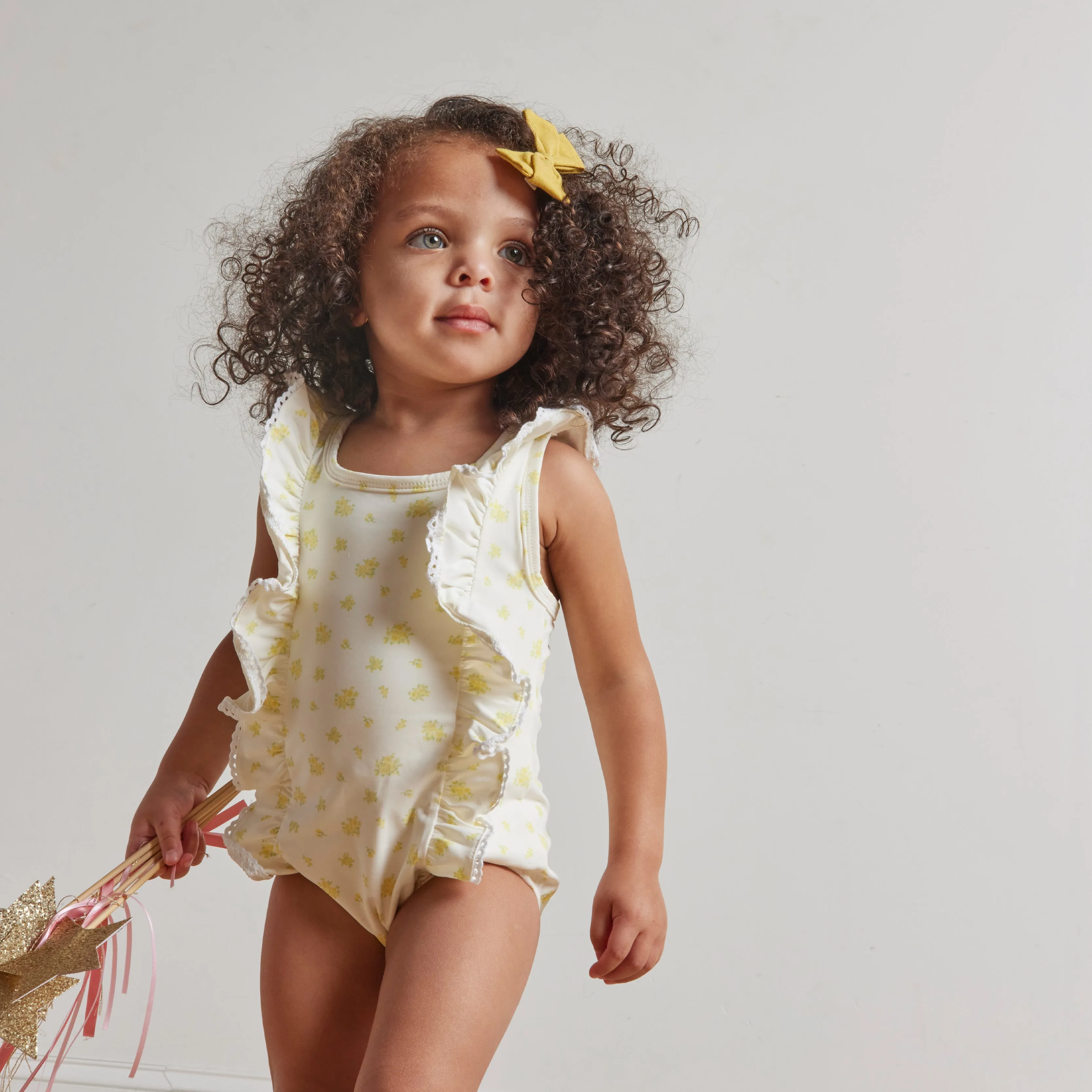 Yellow Floral Swimsuit