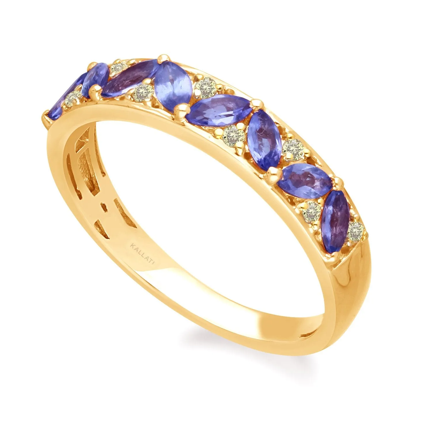 Yellow Gold Tanzanite & Fancy Yellow Diamond Renaissance Ring