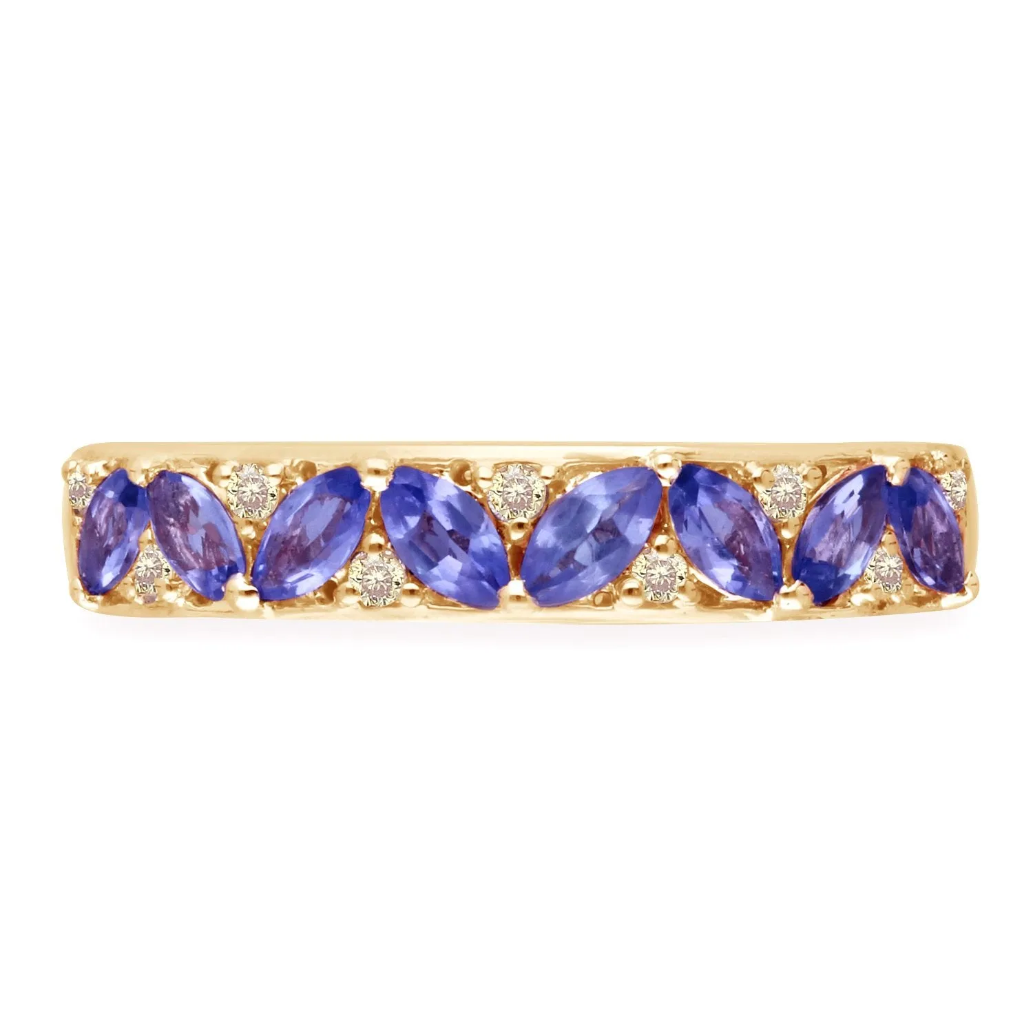 Yellow Gold Tanzanite & Fancy Yellow Diamond Renaissance Ring