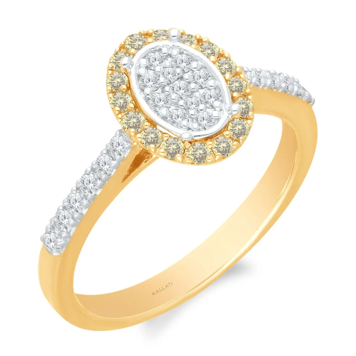 Yellow Gold Yellow & White Diamond Eternal Ring