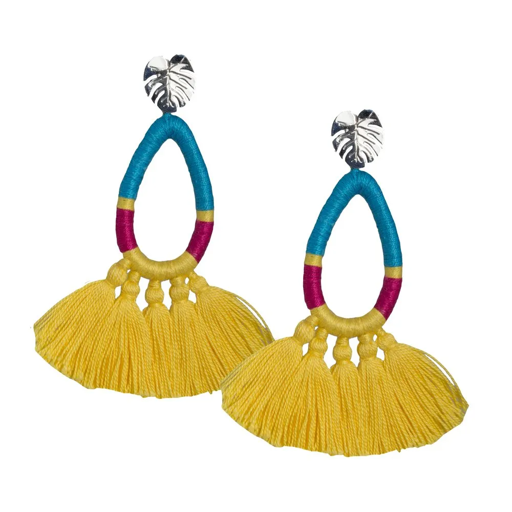 Yellow Heliconia Earrings