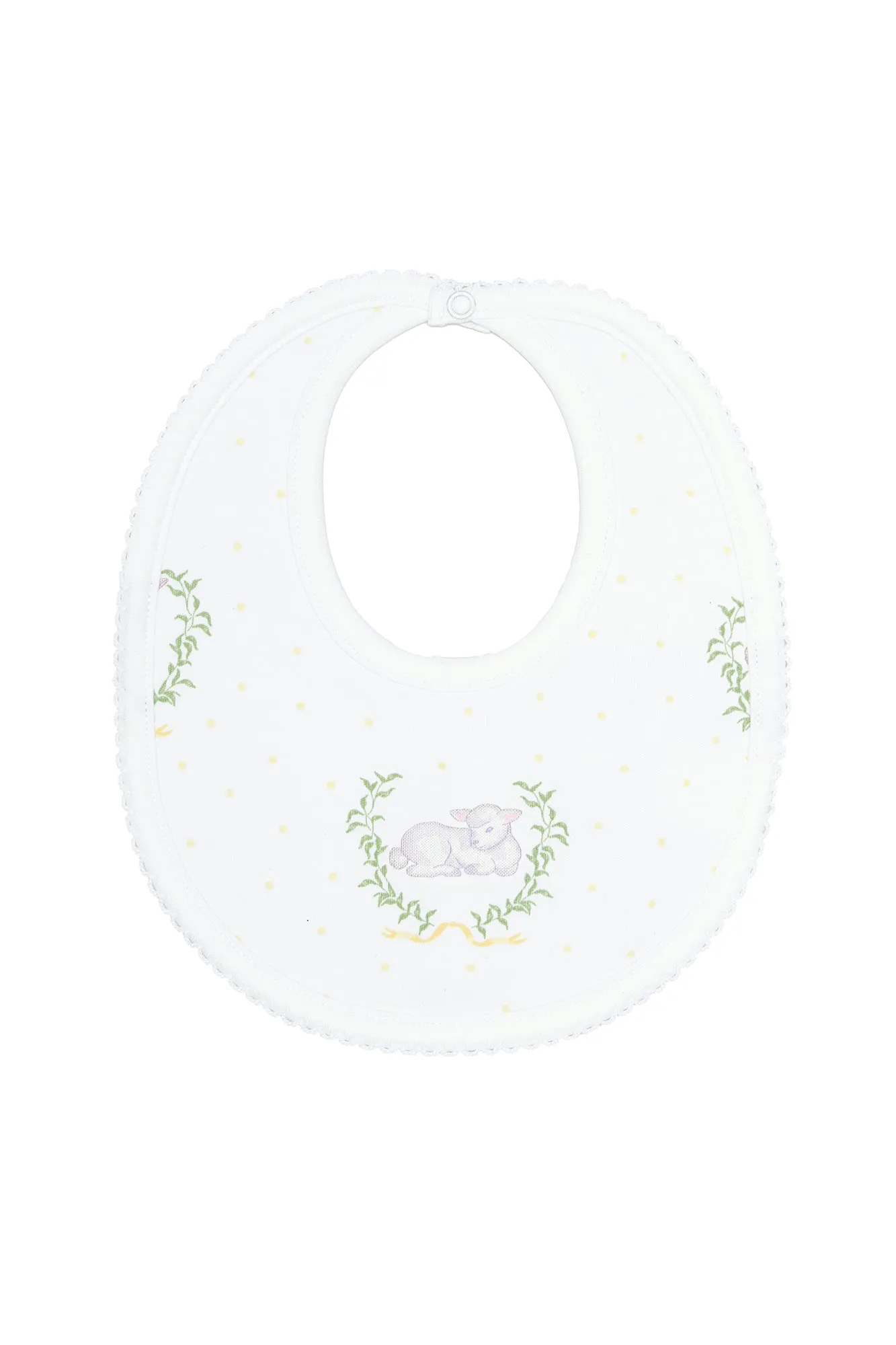 Yellow Lamb Print Bib