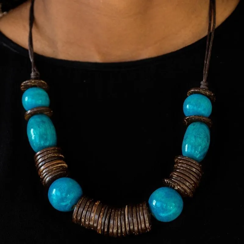 You Better BELIZE It! Blue Statement Necklace