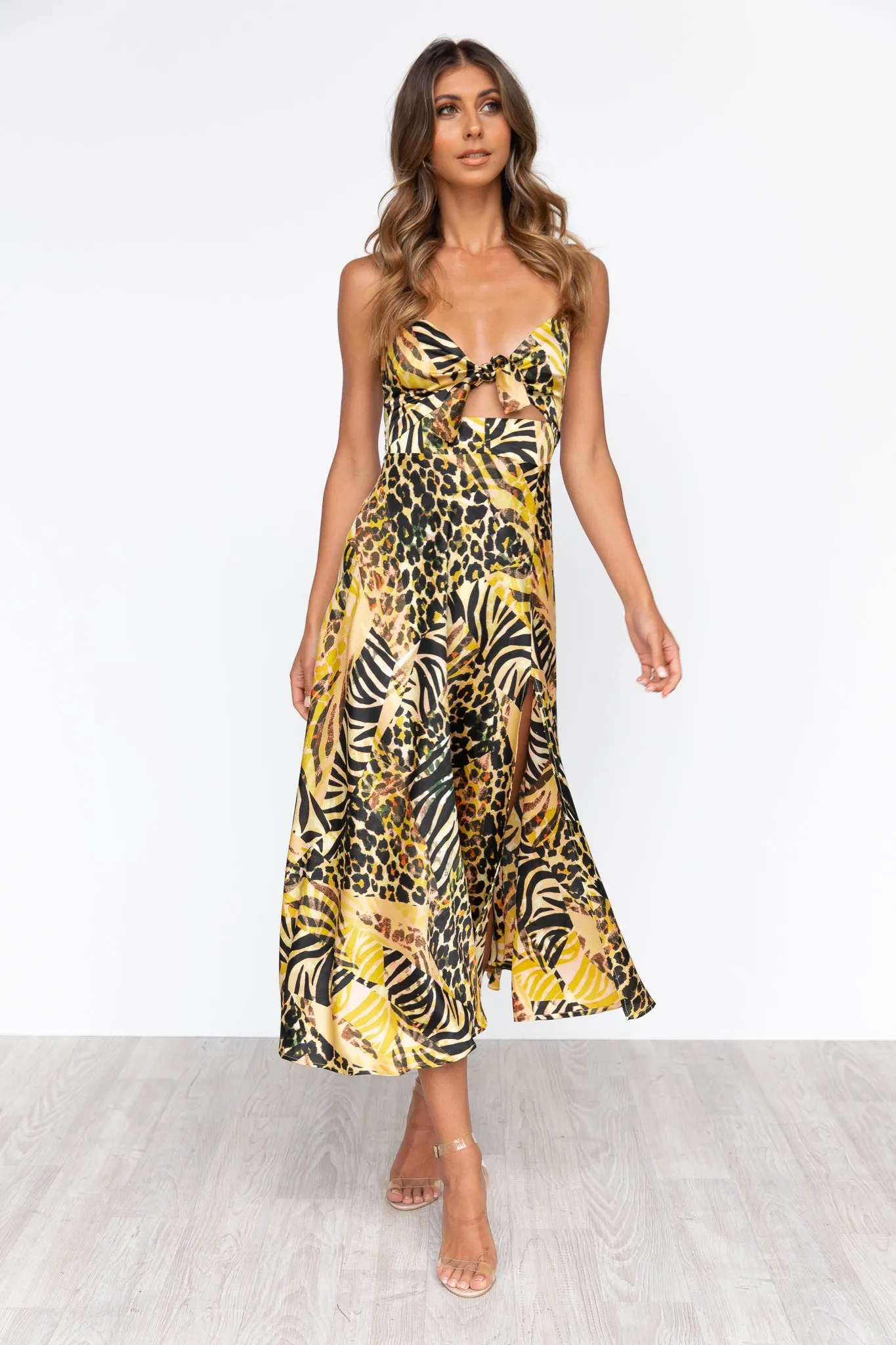 Zazu Dress - Animal/Yellow